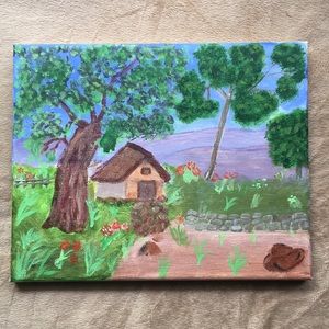 perfectly imperfect Tranquillity Painting Acrylic Art 8 x 10 Handmade